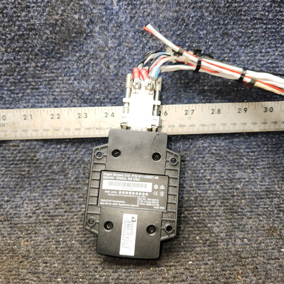 Used aircraft parts for sale, 011-03257-40 Garmin Flight Stream 210 With Connector PIPER PA-24-250 GPS and Weather Streaming to Mobile Devices