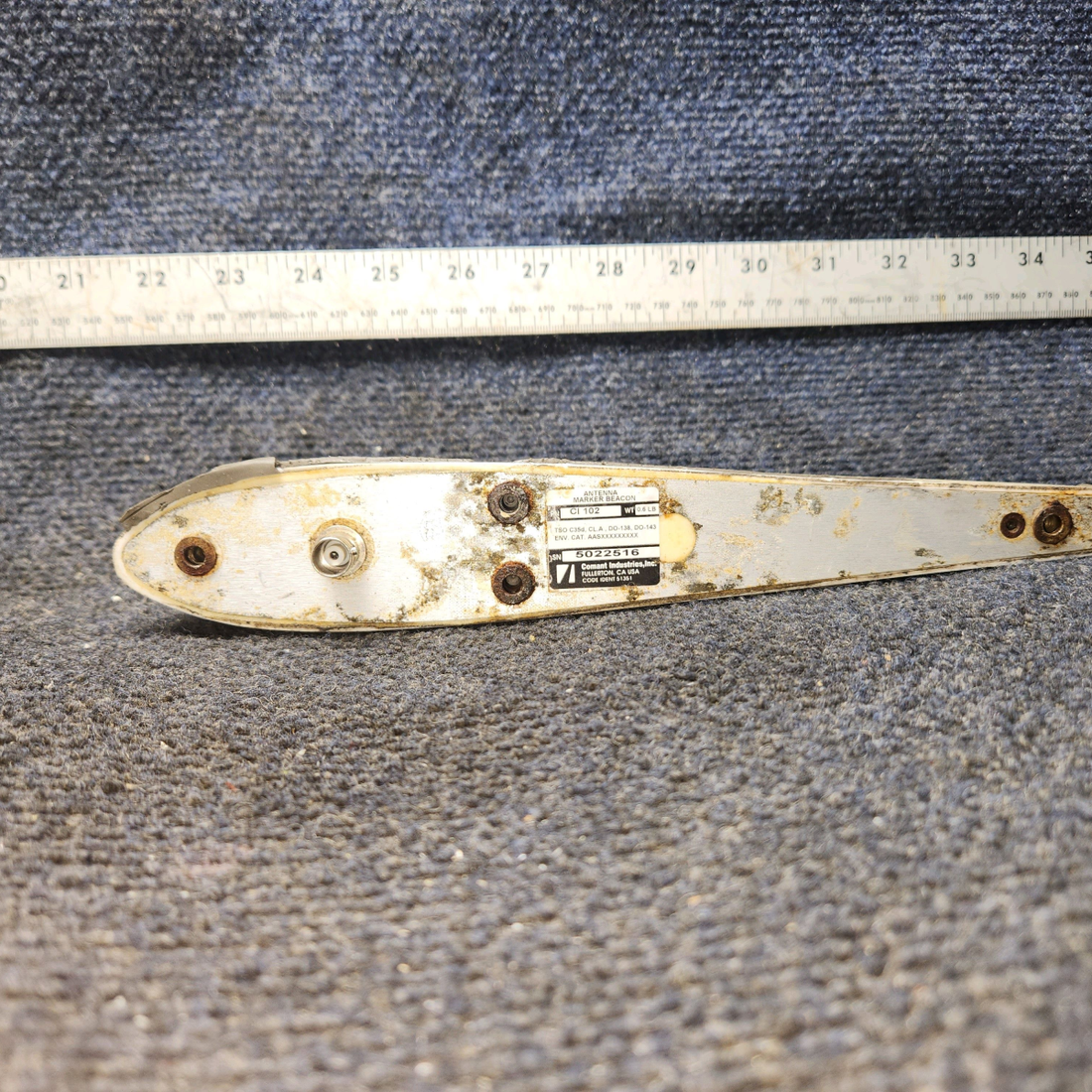 Used aircraft parts for sale, CI-102 Comant CI-102 Cessna 172E Marker Beacon Antenna