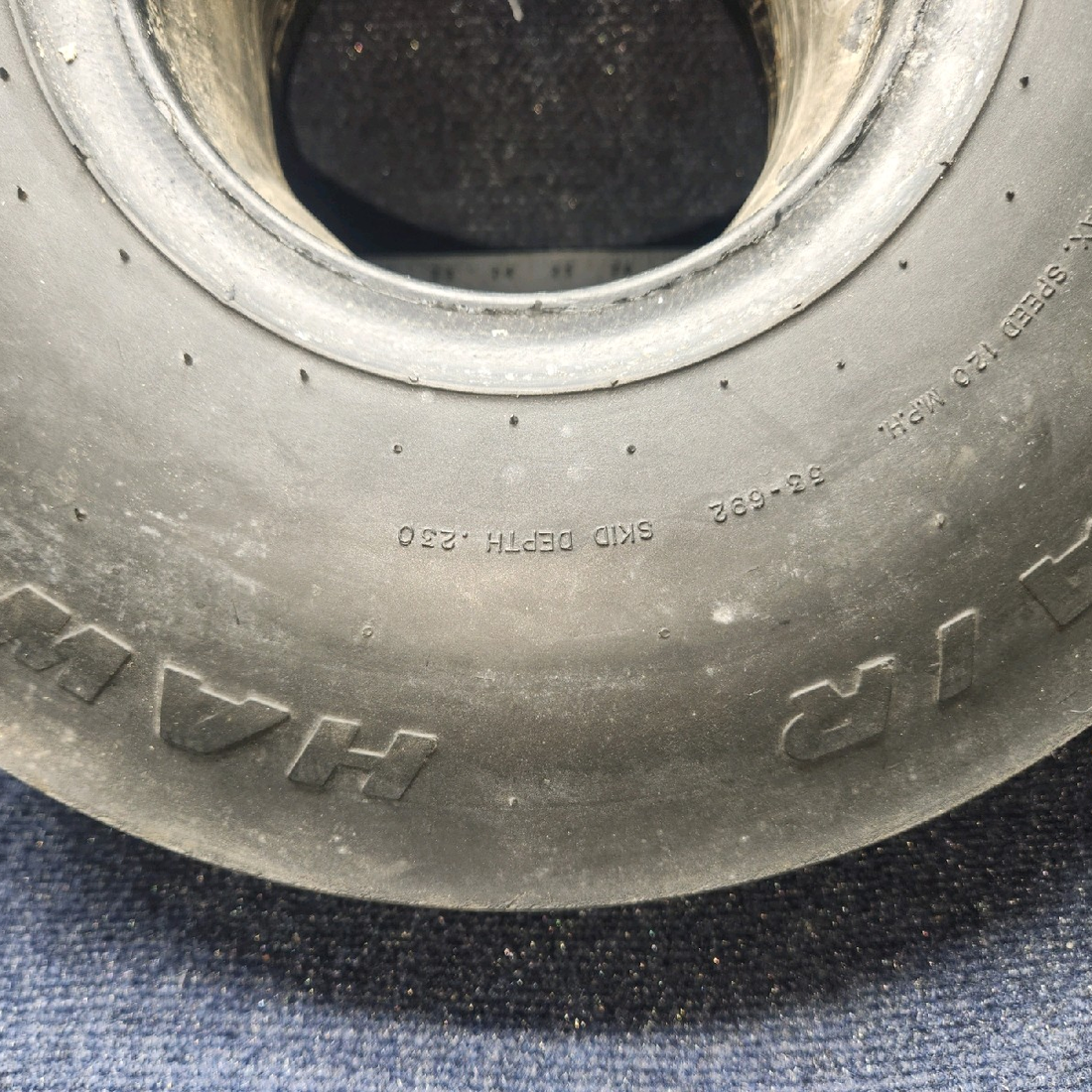Used aircraft parts for sale, 30843 Air Hawk piper PA-28-181 6.00-6 4-Ply Type III Aircraft Tire with Tube