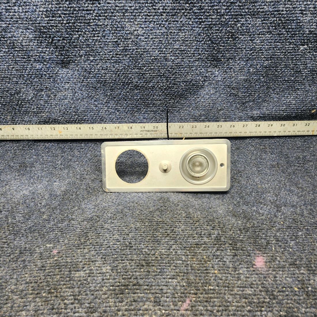 Used aircraft parts for sale, 58-530104-1, 2565 Beechcraft F33A OVERHEAD PANEL WITH LIGHT AND SWITCH