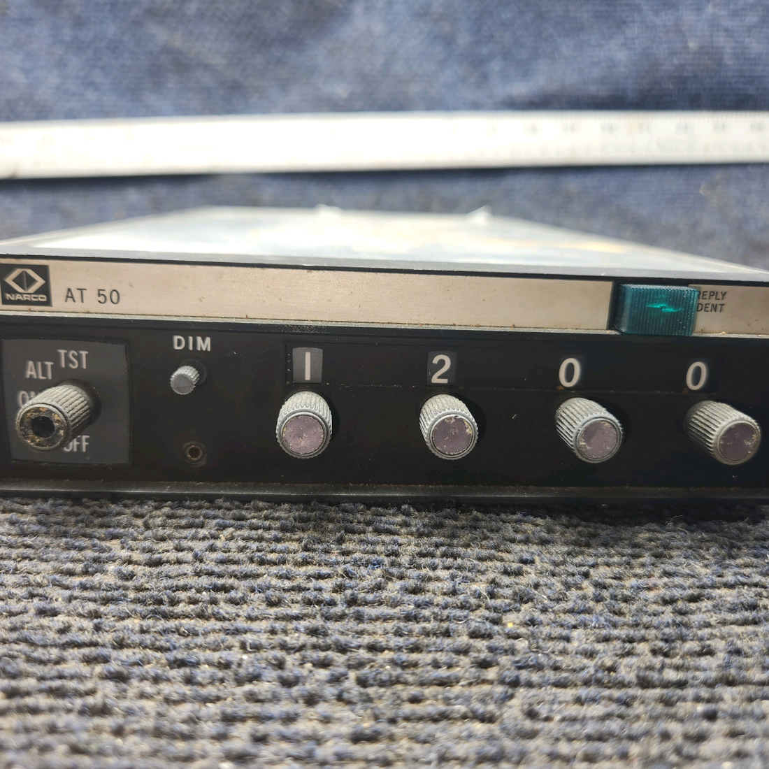 Used aircraft parts for sale, AT-50 Narco Avionics Piper PA-28-140 Transponder with Tray