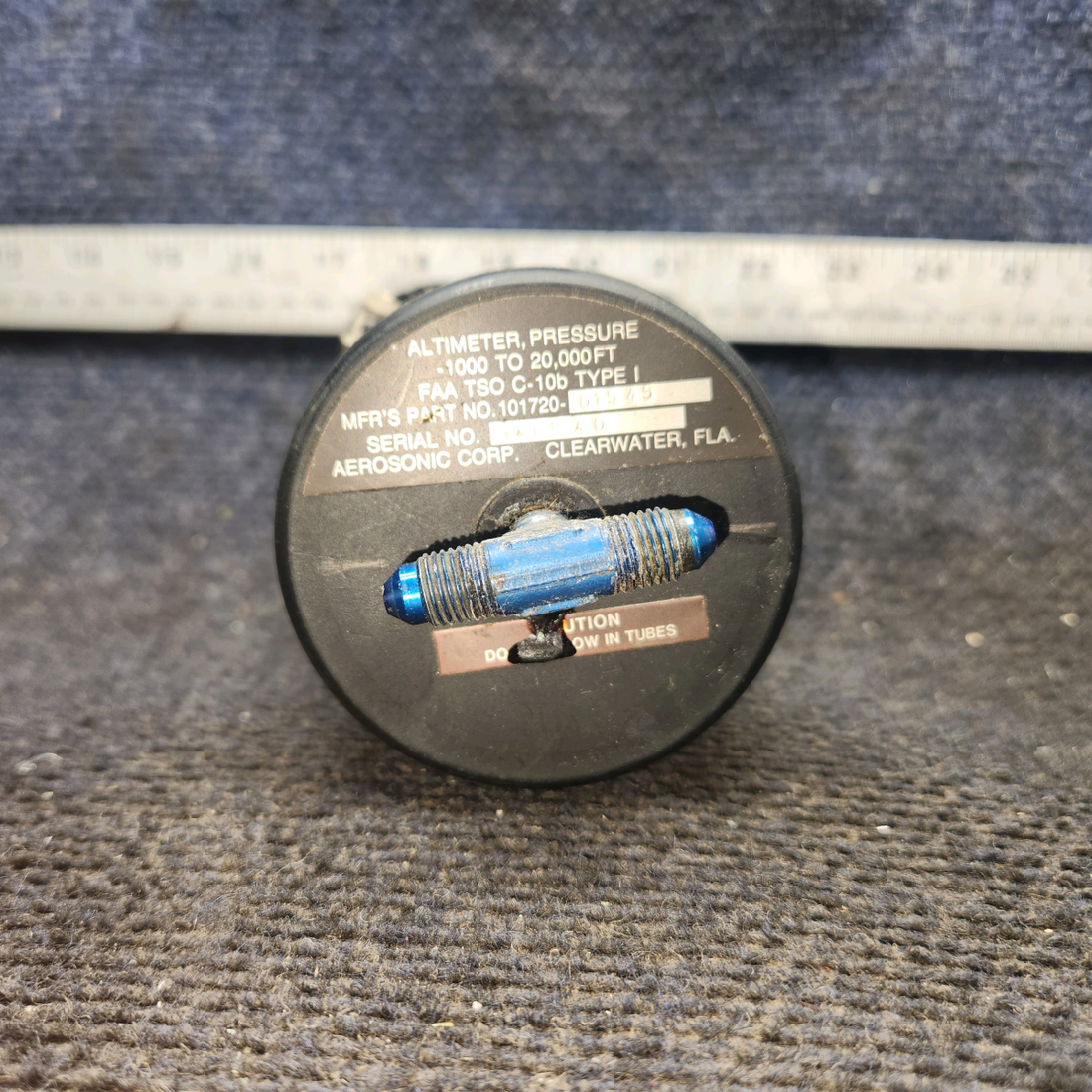 Used aircraft parts for sale, 101720-01545 Aerosonic Corp Piper PA-28-140 Altimeter