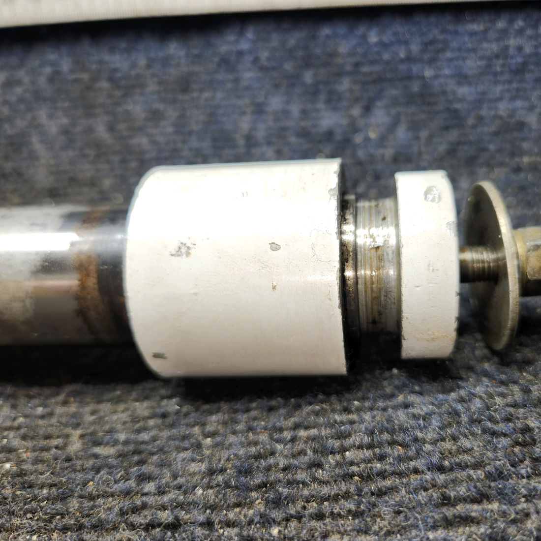 Used aircraft parts for sale, 0543001, 0543037-1, 0543003 Cessna 172E Nose Gear Axle Tube w/ Spacers & Ferrule