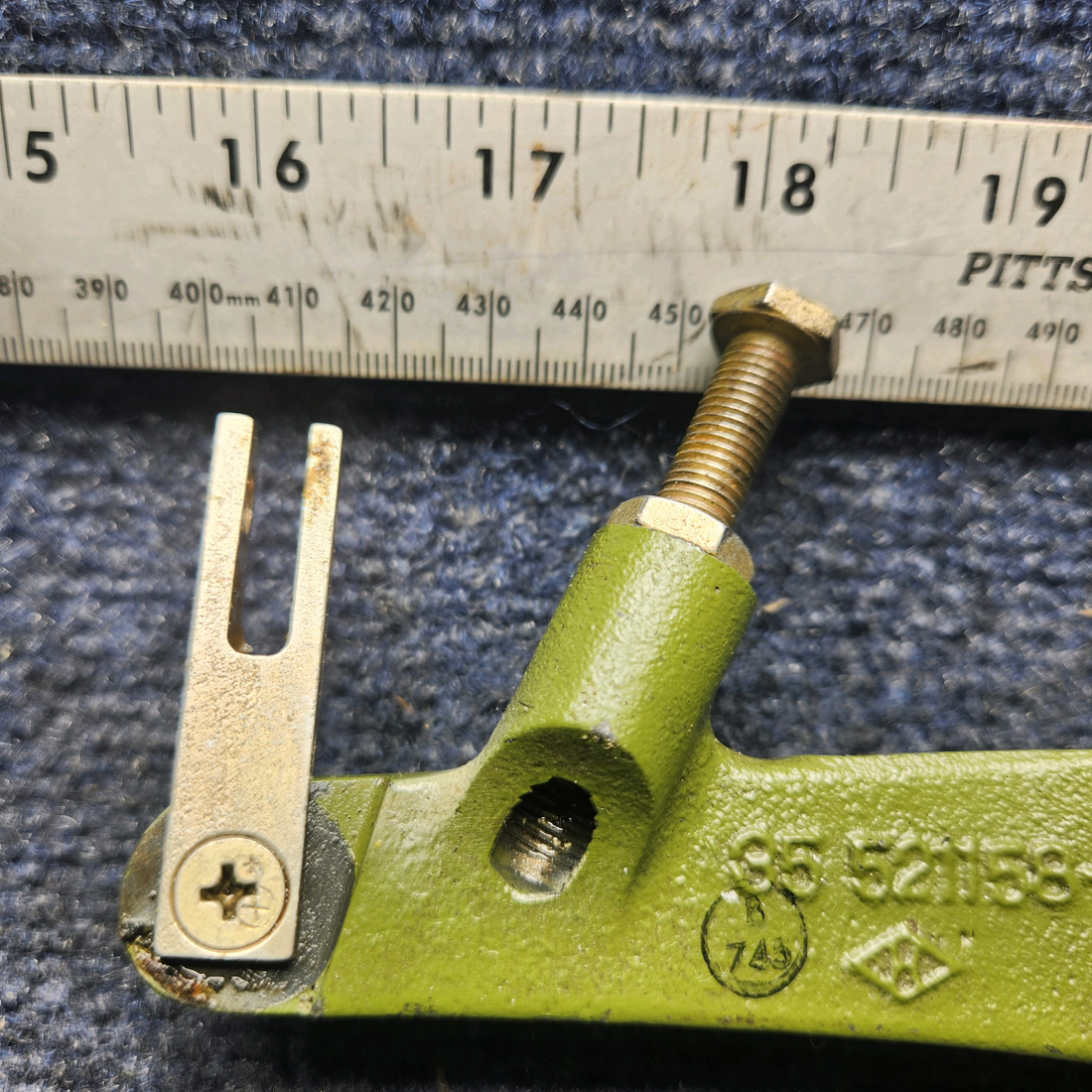 Used aircraft parts for sale, 35-521158-8 Beechcraft F33A AILERON CONTROL BELLCRANK ASSY RH