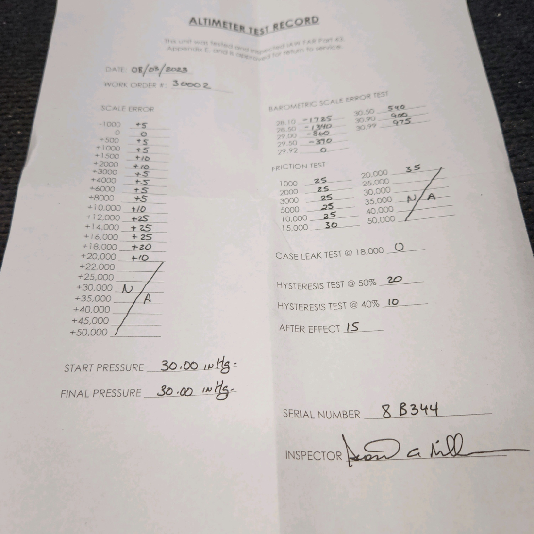 Used aircraft parts for sale, C661071-0101 United Instruments 5934P-1 Cessna 172 Altimeter