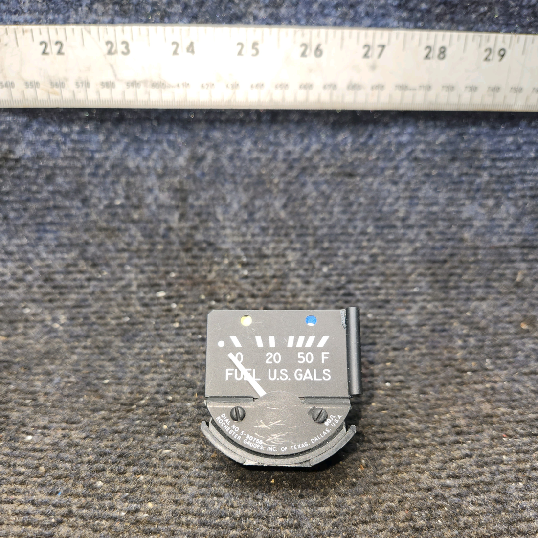 Used aircraft parts for sale, 5-90756 Rochester Piper PA-28RT-201 Fuel Gauge 28 Volts