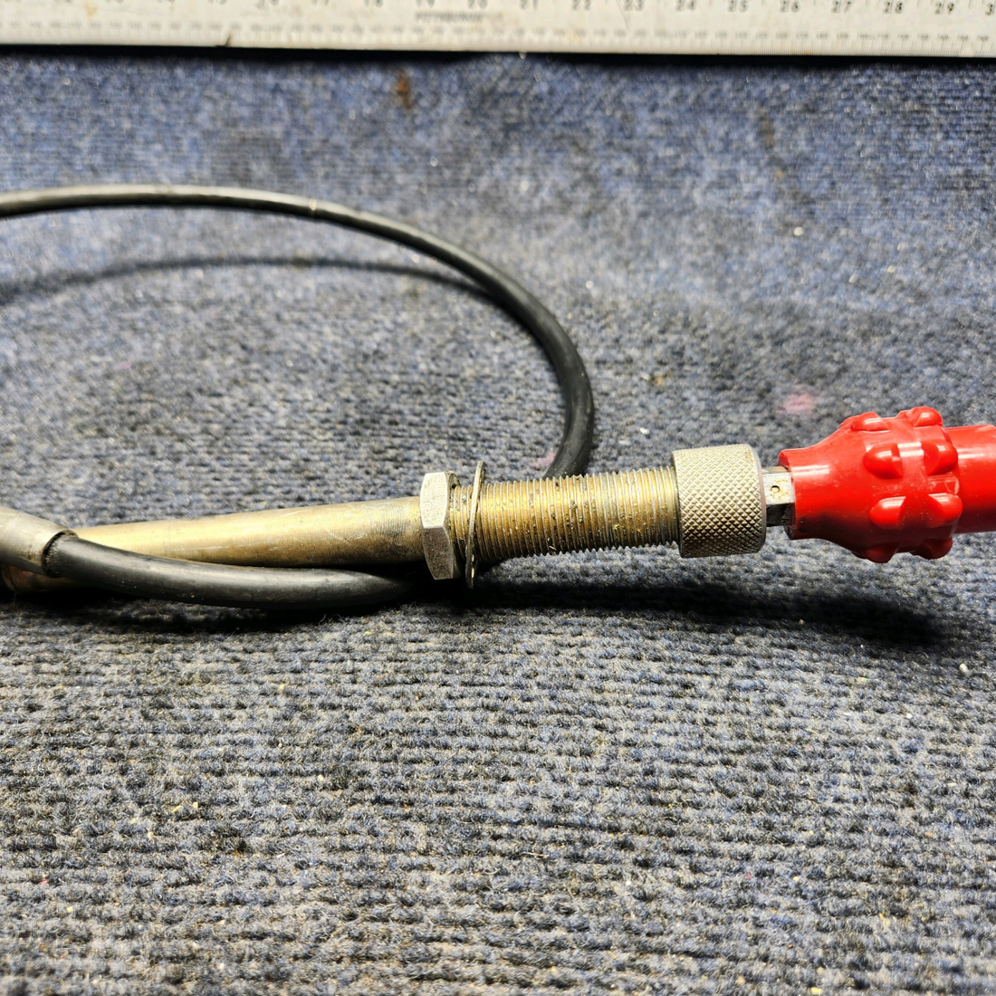 Used aircraft parts for sale, 36-380061-3 Beechcraft F33A VERNIER PROPELLER CONTROL CABLE ASSY (L: 75.25”)