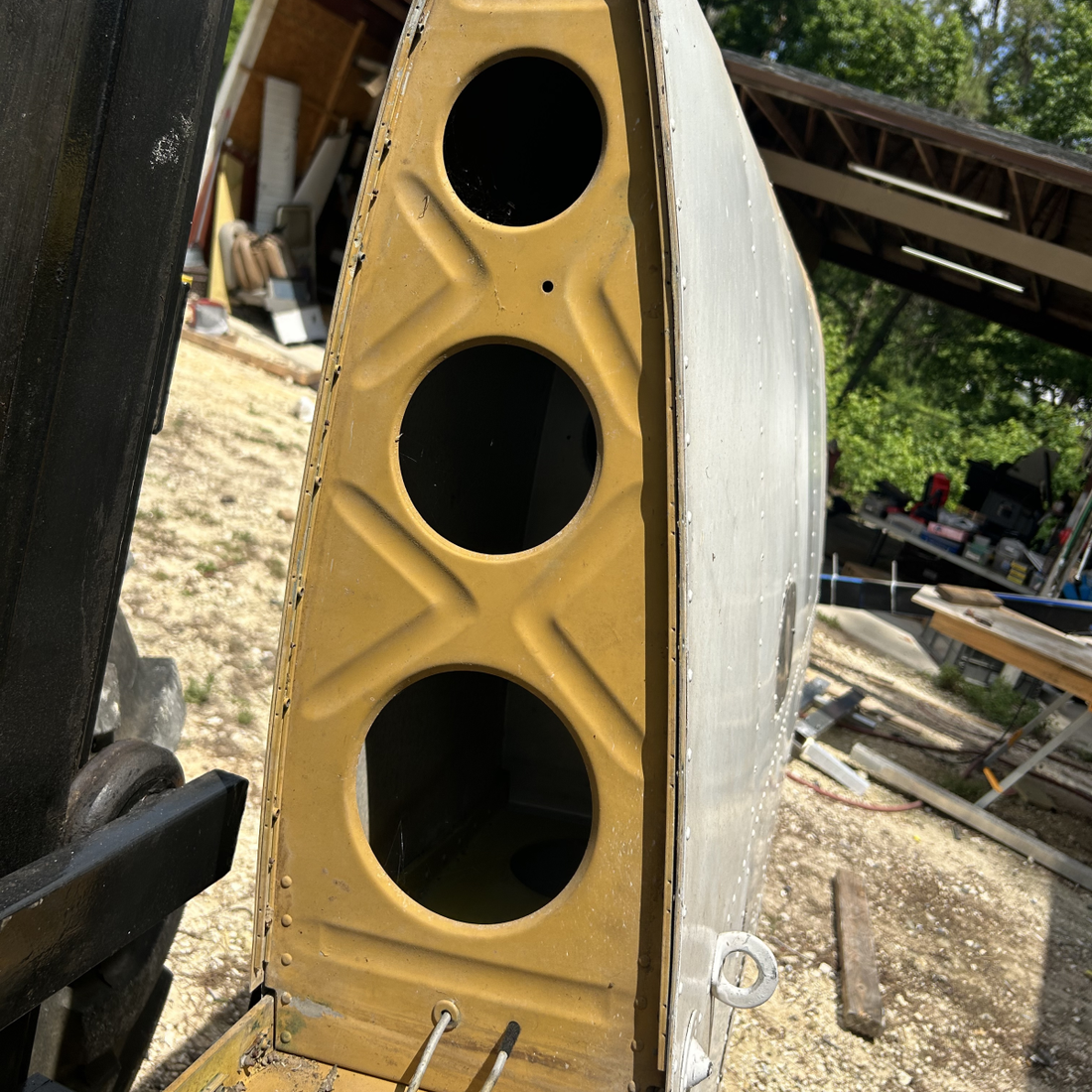 Used aircraft parts for sale, 66601-004 PIPER PA28-140 WING STRUCTURE LH-LESS FUEL TANK