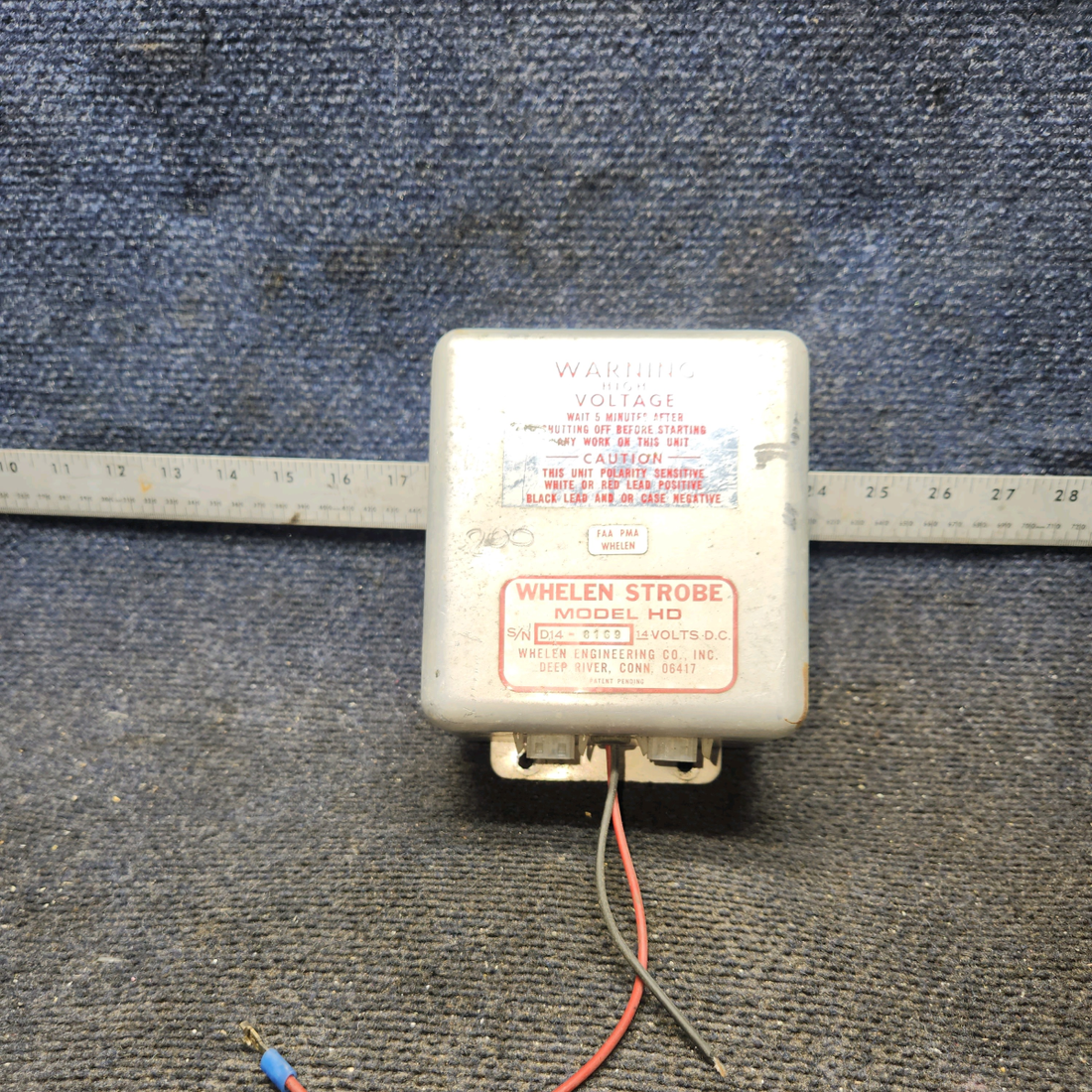 Used aircraft parts for sale, A413-T2-14DF Whelen Strobe Light Power Supply