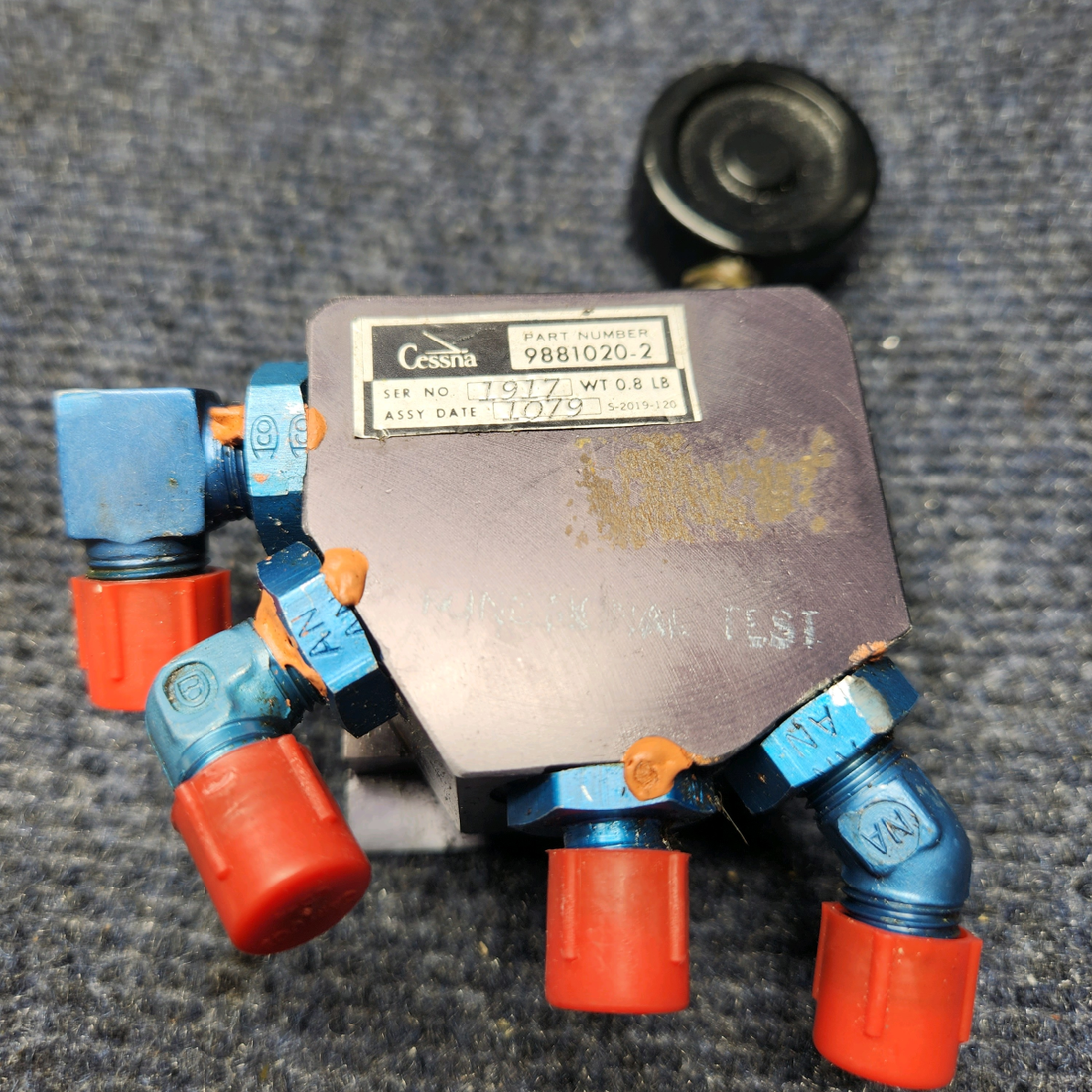 Used aircraft parts for sale, 9881020-2 CESSNA C172RG LANDING GEAR SELECTOR VALVE ASSEMBLY