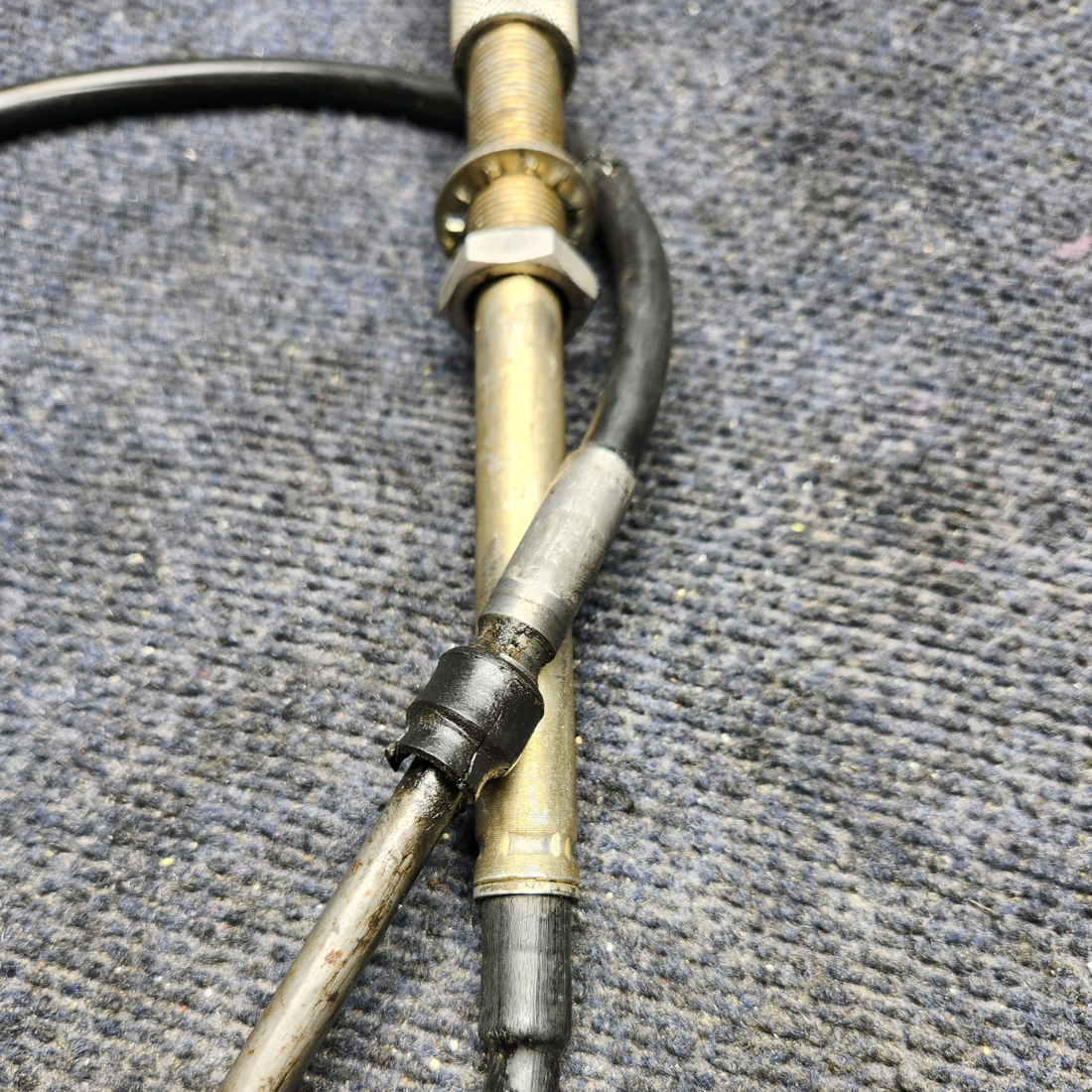 Used aircraft parts for sale, 36-380061-3 Beechcraft F33A VERNIER PROPELLER CONTROL CABLE ASSY (L: 75.25”)