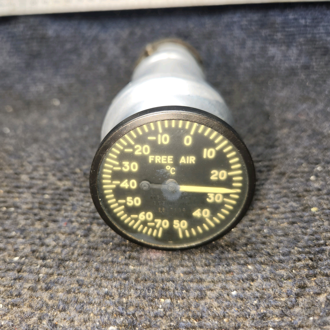 Used aircraft parts for sale, C668507-0101 Cessna 182G Outside Air Temperature Indicator with Air Vent