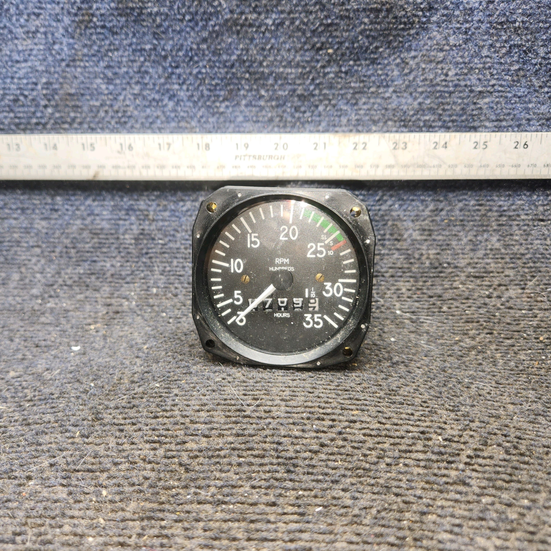 Used aircraft parts for sale, D1-112-5023 Mitchell cessna 172N Mechanical Recording Tachometer