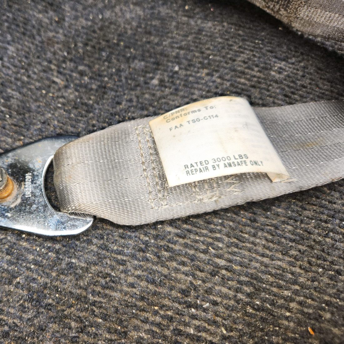 Used aircraft parts for sale, 3052-3-181-813 AmSafe 35FB9 Cessna 172 Lap Seatbelt Assembly with Reel Assy "Set"