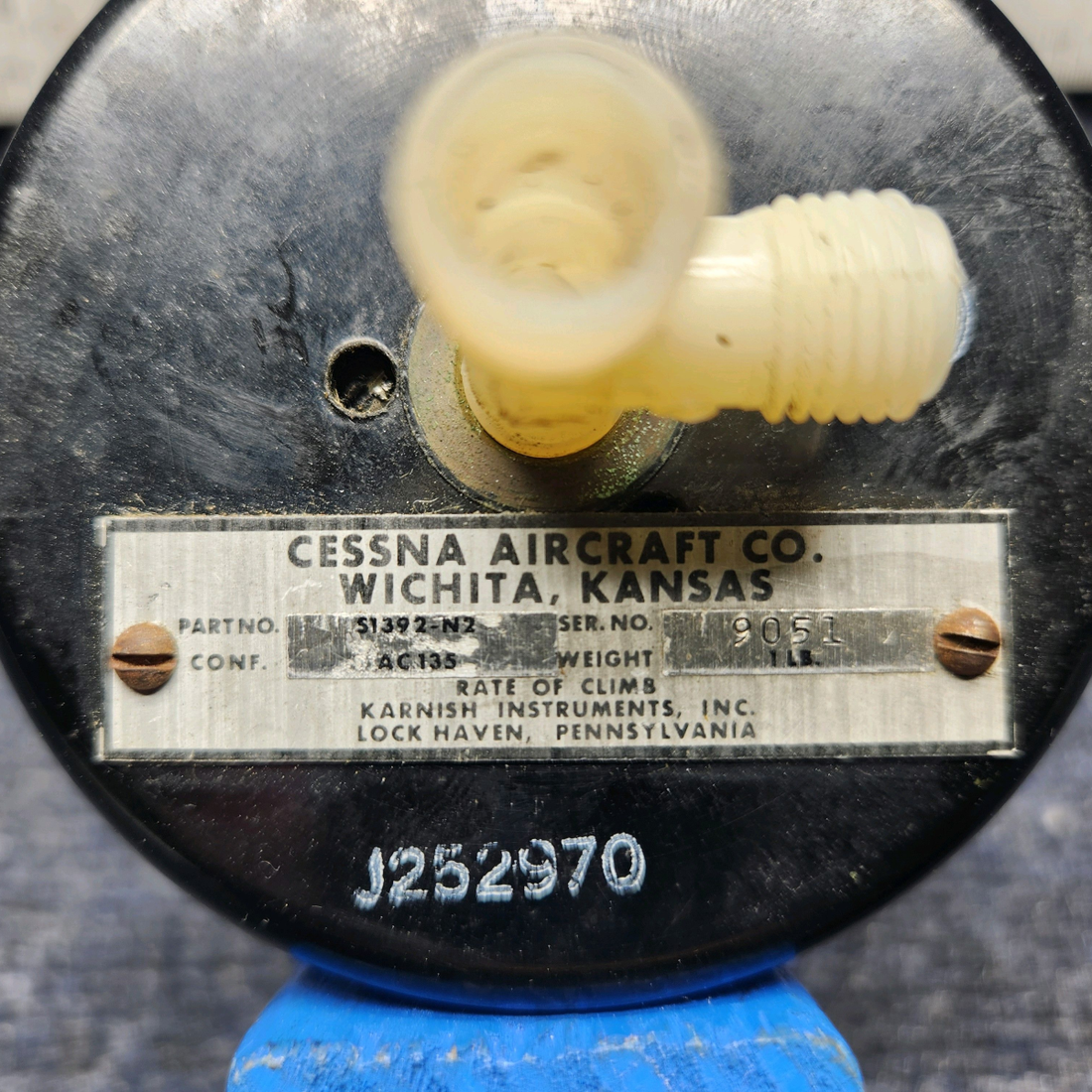 Used aircraft parts for sale, S1392-N2 CESSNA 172K KARNISH RATE OF CLIMB INDICATOR