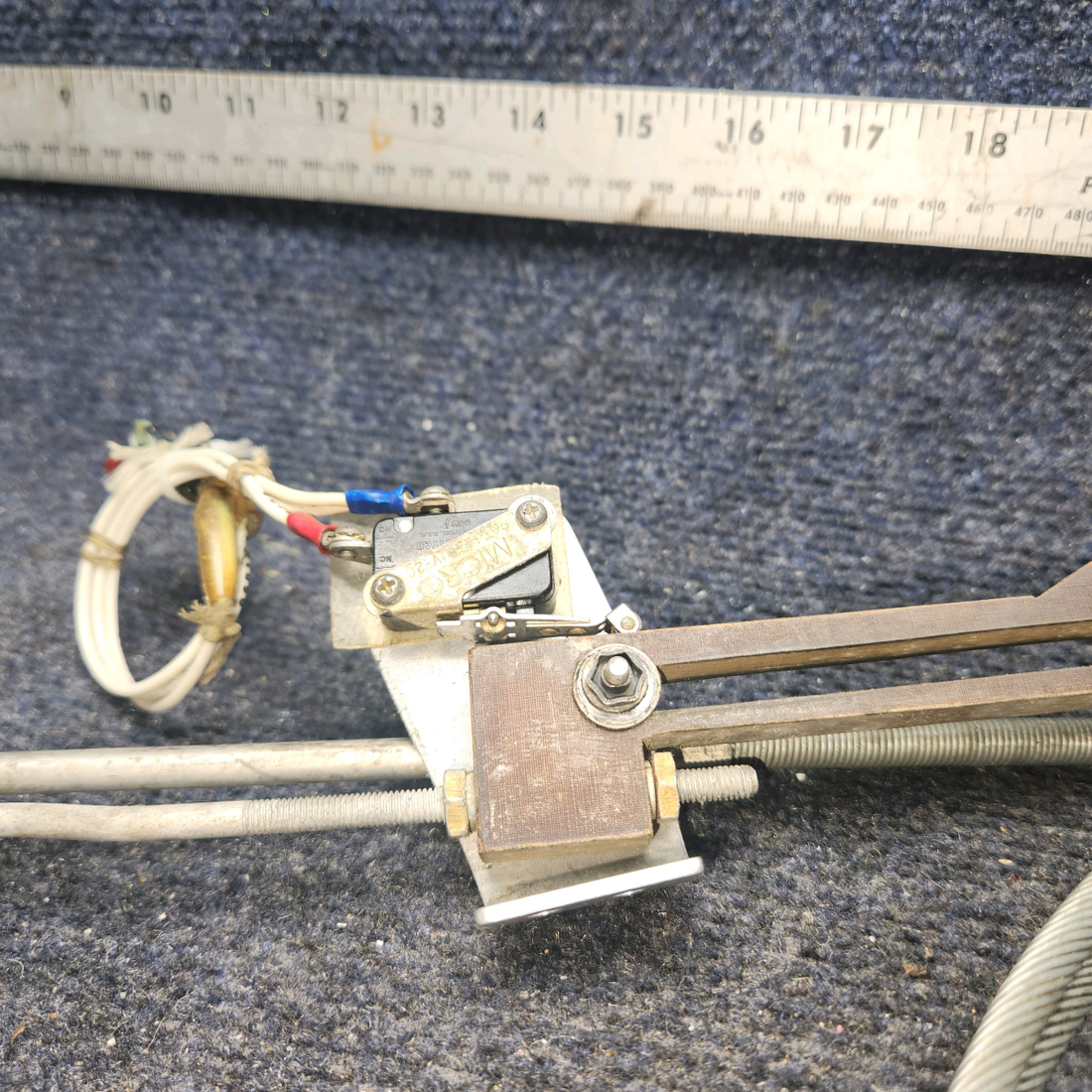 Used aircraft parts for sale, 50‑389012‑11 BEECHCRAFT 95-55B Engine Throttle Control Assembly – LH/RH, 124"