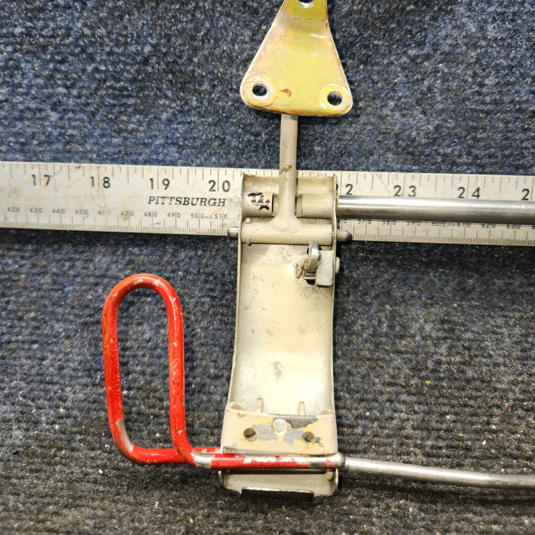 Used aircraft parts for sale, 35-415312-2 BEECHCRAFT F35 Cabin Window Handle W/ Pin , Support, & Links - RH