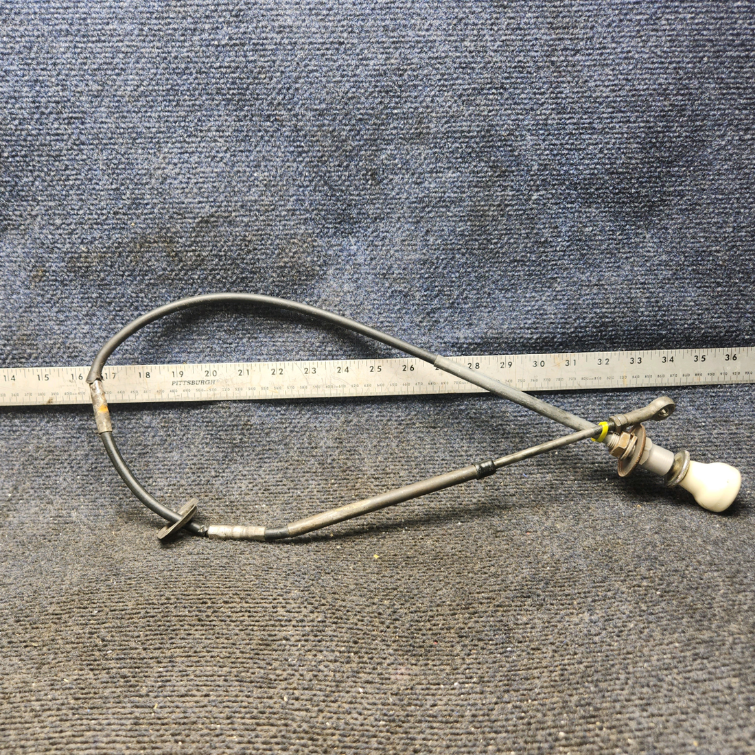 Used aircraft parts for sale, S1222-6 Cessna 182G Throttle Control Cable (37.25" long)