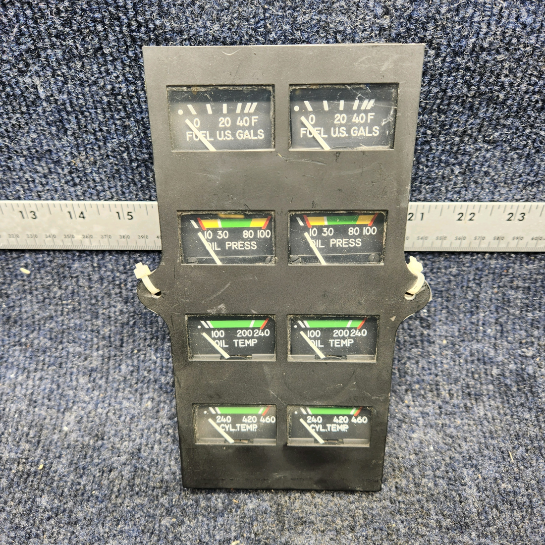 Used aircraft parts for sale, 39569-4 or 39569-3 PIPER PA28RT-201 ROCHESTER INSTRUMENT GAUGE CLUSTER 12 VOLTS