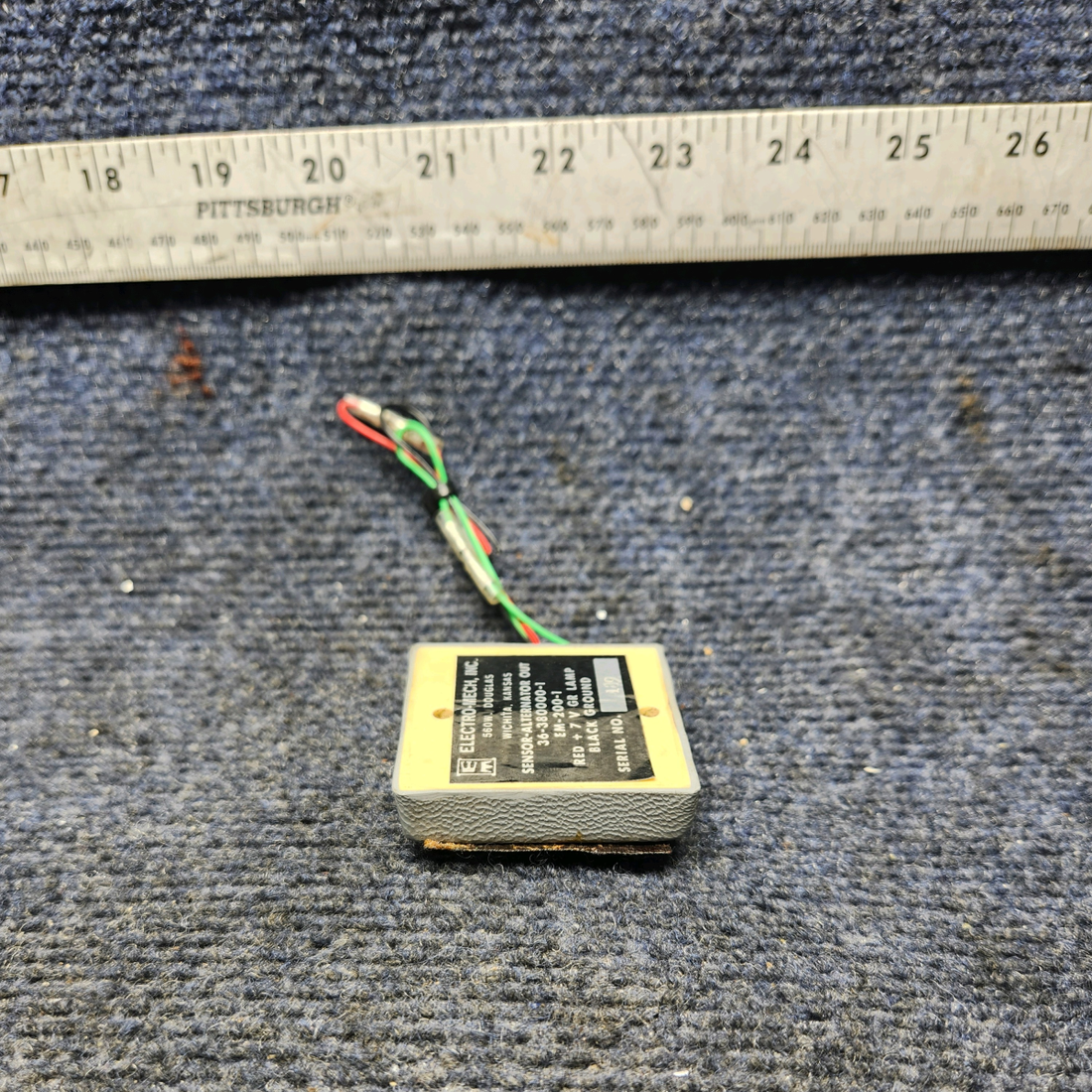 Used aircraft parts for sale, 36-380000-1 Beechcraft F33A ELECTRO-MECH SENSOR ALTERNATOR OUT