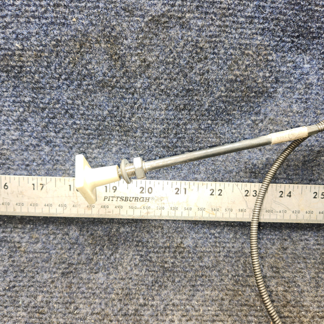 Used aircraft parts for sale, S1230-3 Cessna 182G Carburetor Heat Control Cable (Length: 41.5”)