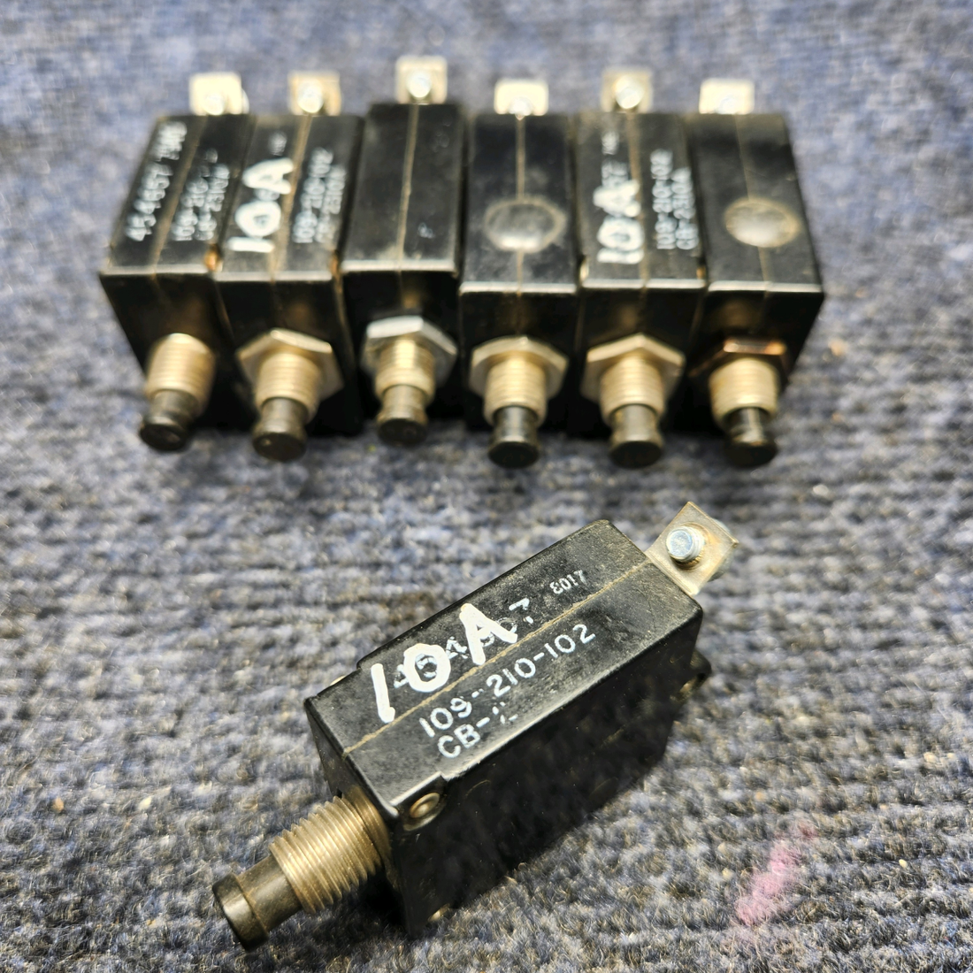 Used aircraft parts for sale, CB-2310A Wood Electric PUSH TO RESET CIRCUIT BREAKER "PRICE PER EACH"