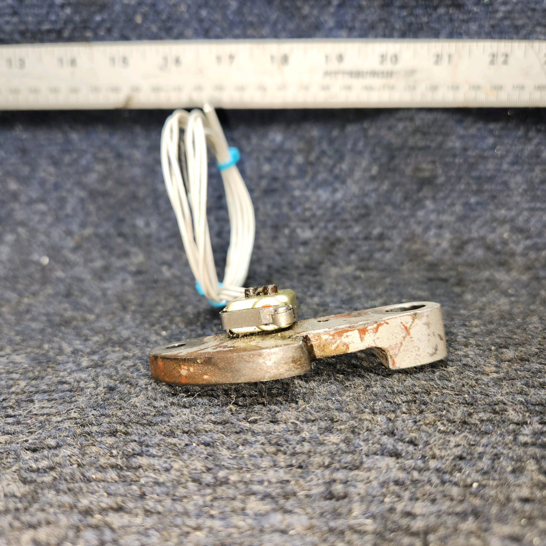 Used aircraft parts for sale, 169-820036-19 Beechcraft A24R Nose Gear Retract Hook W Micro switch