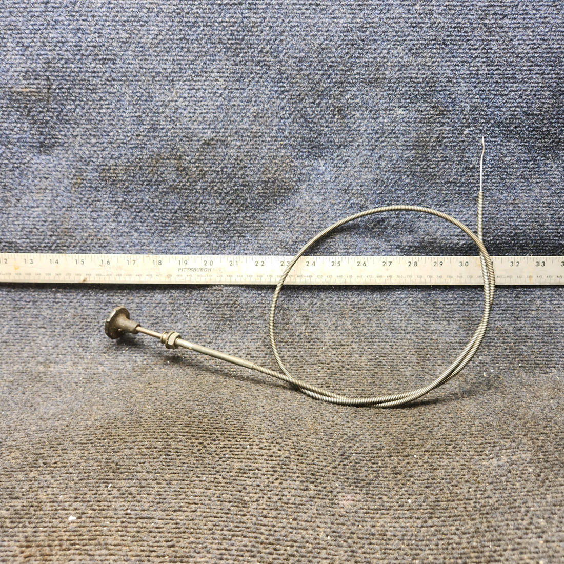 Used aircraft parts for sale, 0411090-28 Cessna C175 Carburator Heat Control Cable 46"