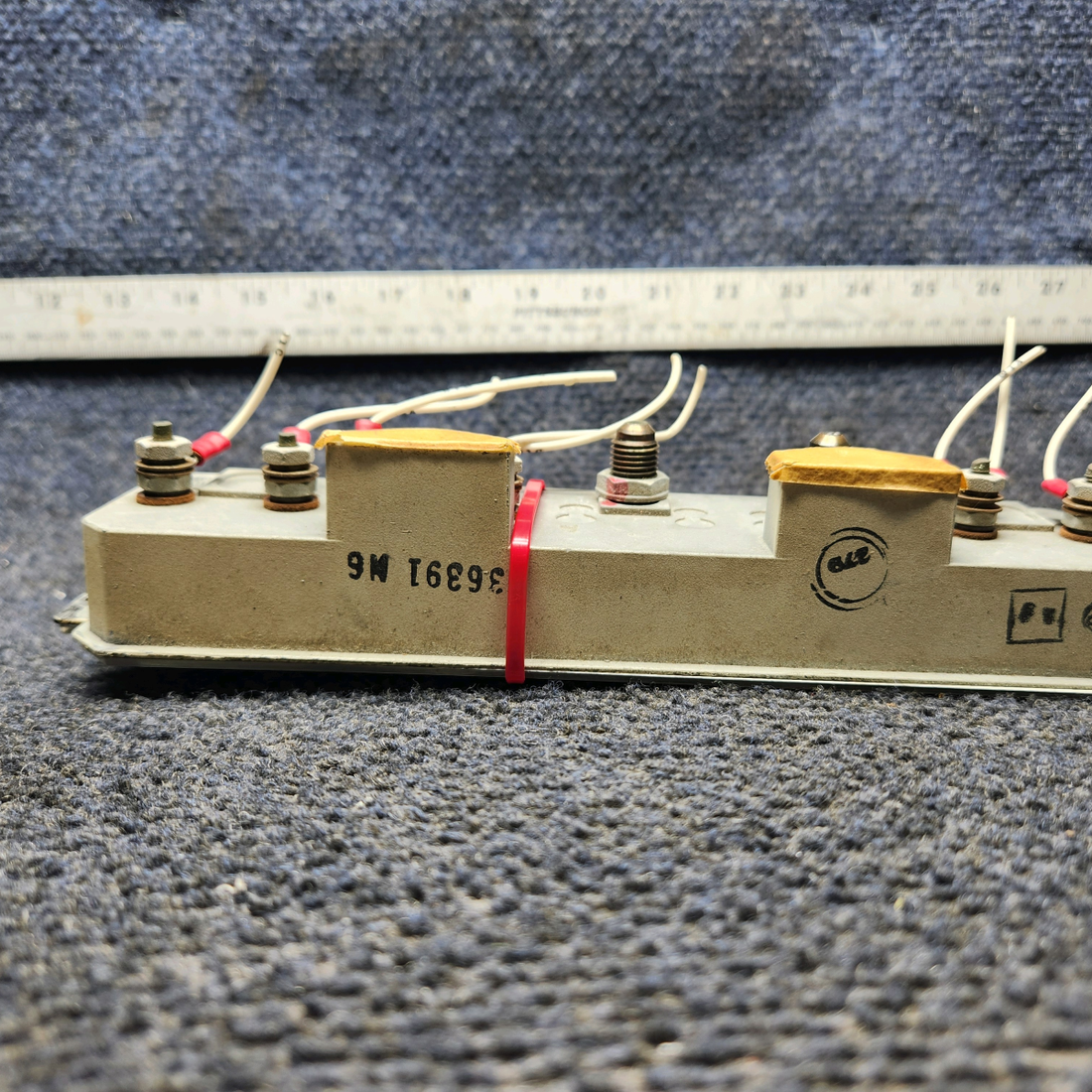 Used aircraft parts for sale, 95241-017 Piper PA28-140 Engine Gauge Cluster Assembly (Cover Damaged)