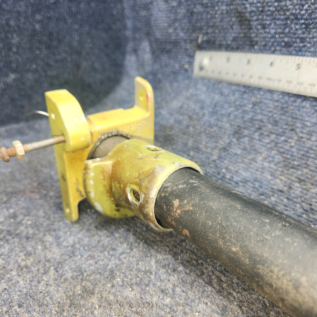 Used aircraft parts for sale, 62705-000 Piper PA-28-140 Flap Torque Tube with LH and RH Fitting