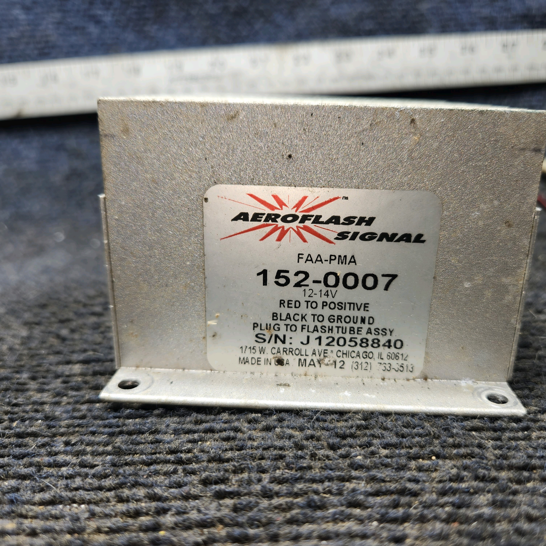 Used aircraft parts for sale, 152-0007 Aeroflash cessna 172N Signal Power Supply (Volts: 12-14)