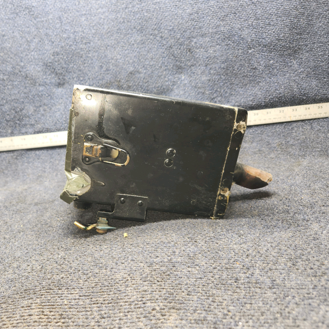 Used aircraft parts for sale, 169-364010-637 Beechcraft A24R Battery Box Assembly W Lit Has fiberglass repair on the Bottom