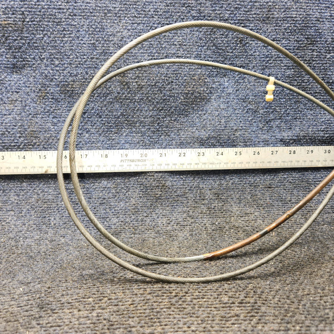 Used aircraft parts for sale, 79863-003 Piper PA28-161 Heat and Defrost Control Levers w/ Knobs and Cables (2 Levers – 37" & 46")