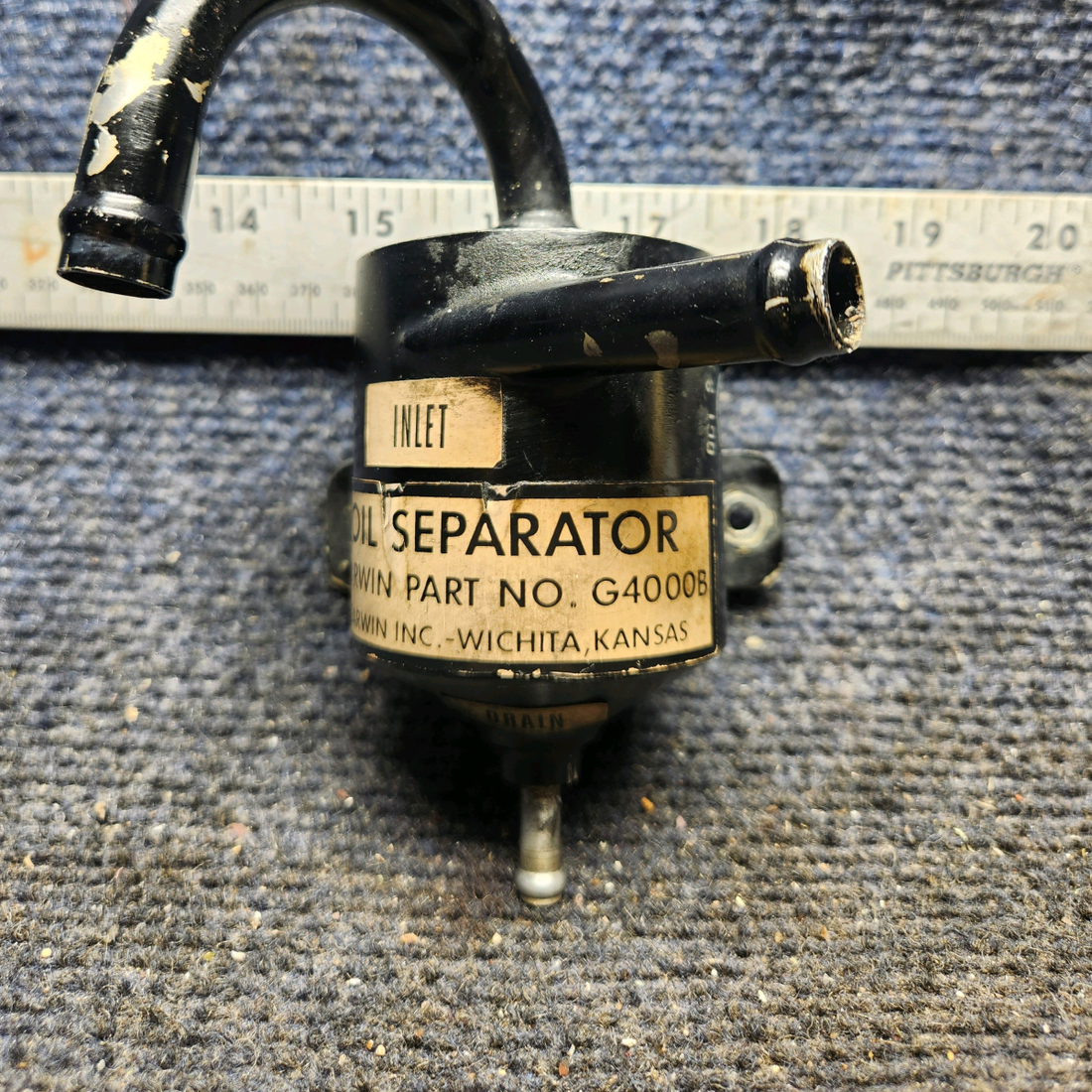 Used aircraft parts for sale, G4000B Beechcraft 35-33 Engine Oil Air Separator