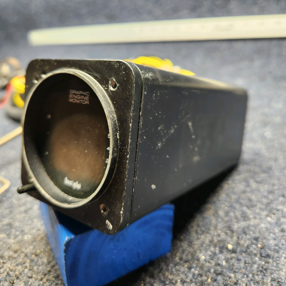 Used aircraft parts for sale, GEM-602 EGT-CHT BEECHCRAFT F35 INSIGHT GEM 602 GRAPHIC ENGINE MONITOR WITH CHT, EGT WITH PROBES.  AS REMOVED, WORKING WHEN REMOVED.