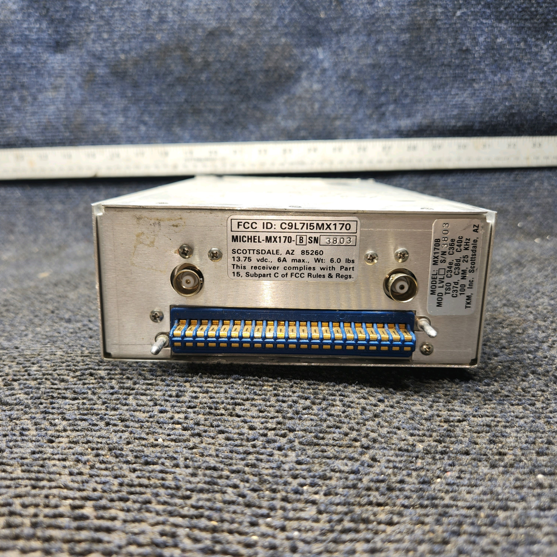 Used aircraft parts for sale, TKM MX170C Michel MX170C Cessna 172 Nav/Comm Radio - NO Tray