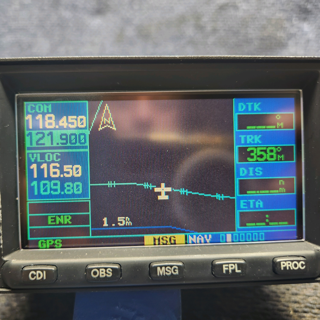 Used aircraft parts for sale, 011-01060-40 Garmin GNS 430W Cessna 172E WAAS GPS/COM/NAV With Tray and Connectors