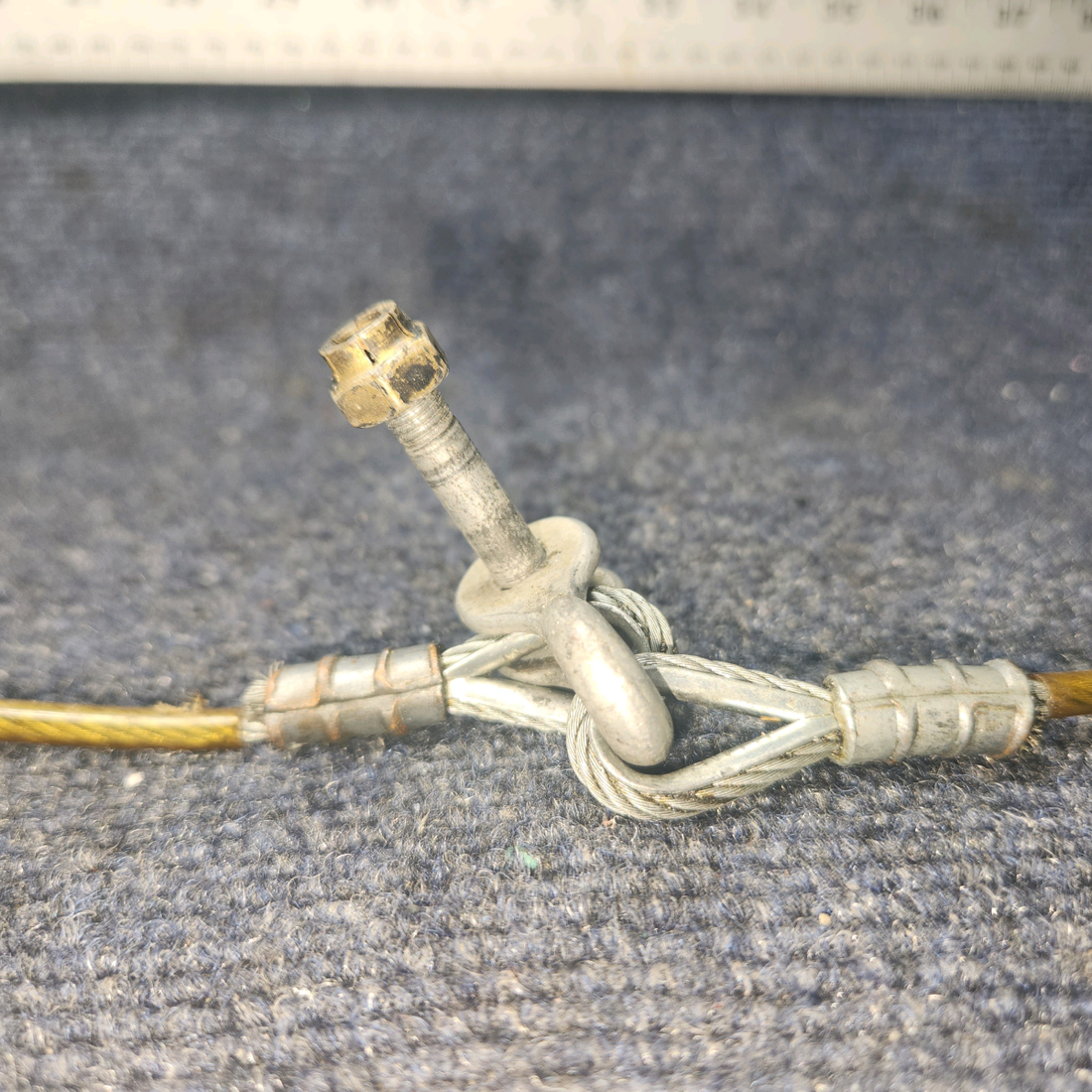 Used aircraft parts for sale, 65774-000 PIPER PA28-140 Cable Assy Seatbelt Attach