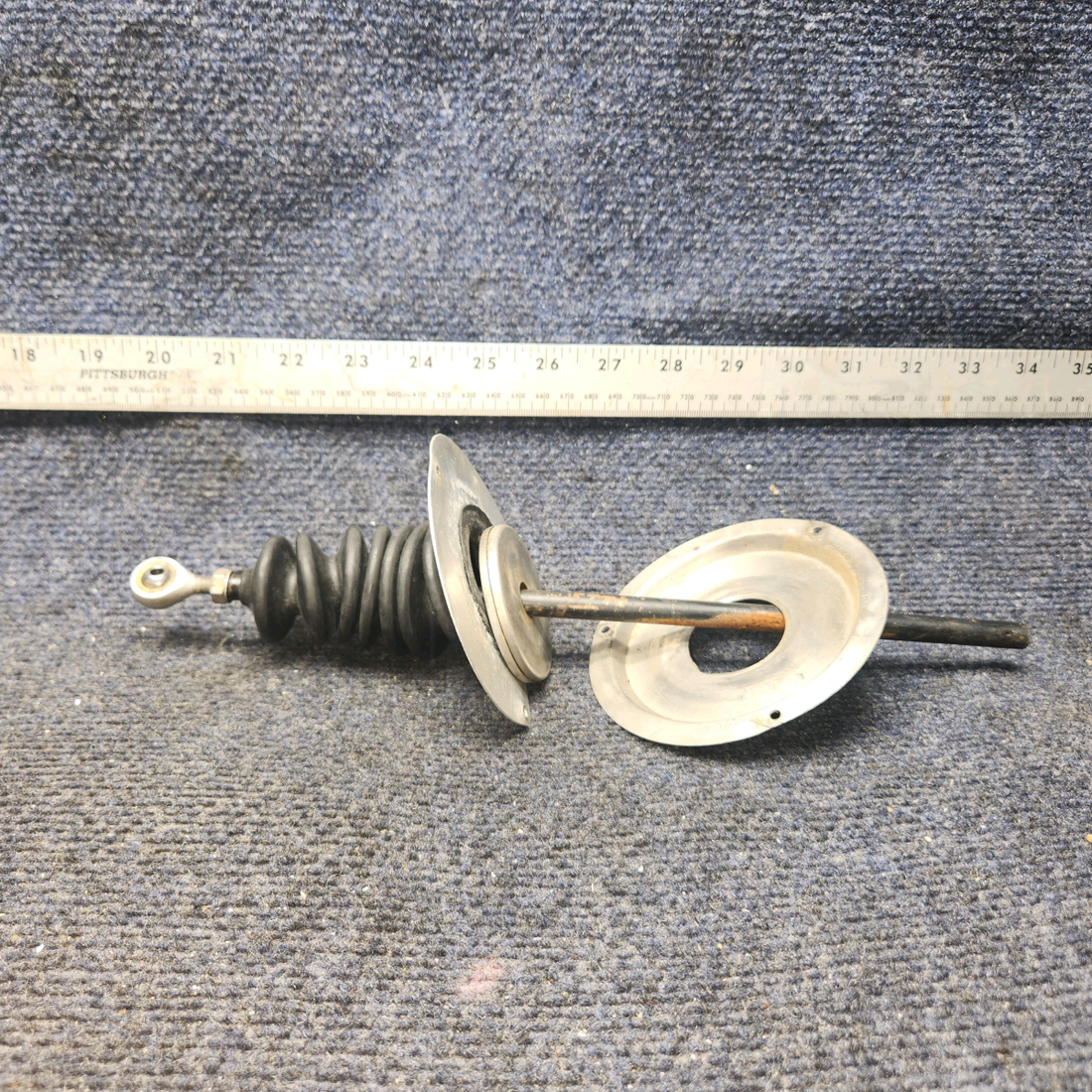 Used aircraft parts for sale, 63327-00 Piper PA28-140 Nose Wheel Control Rod Assy -  One Rod end missing