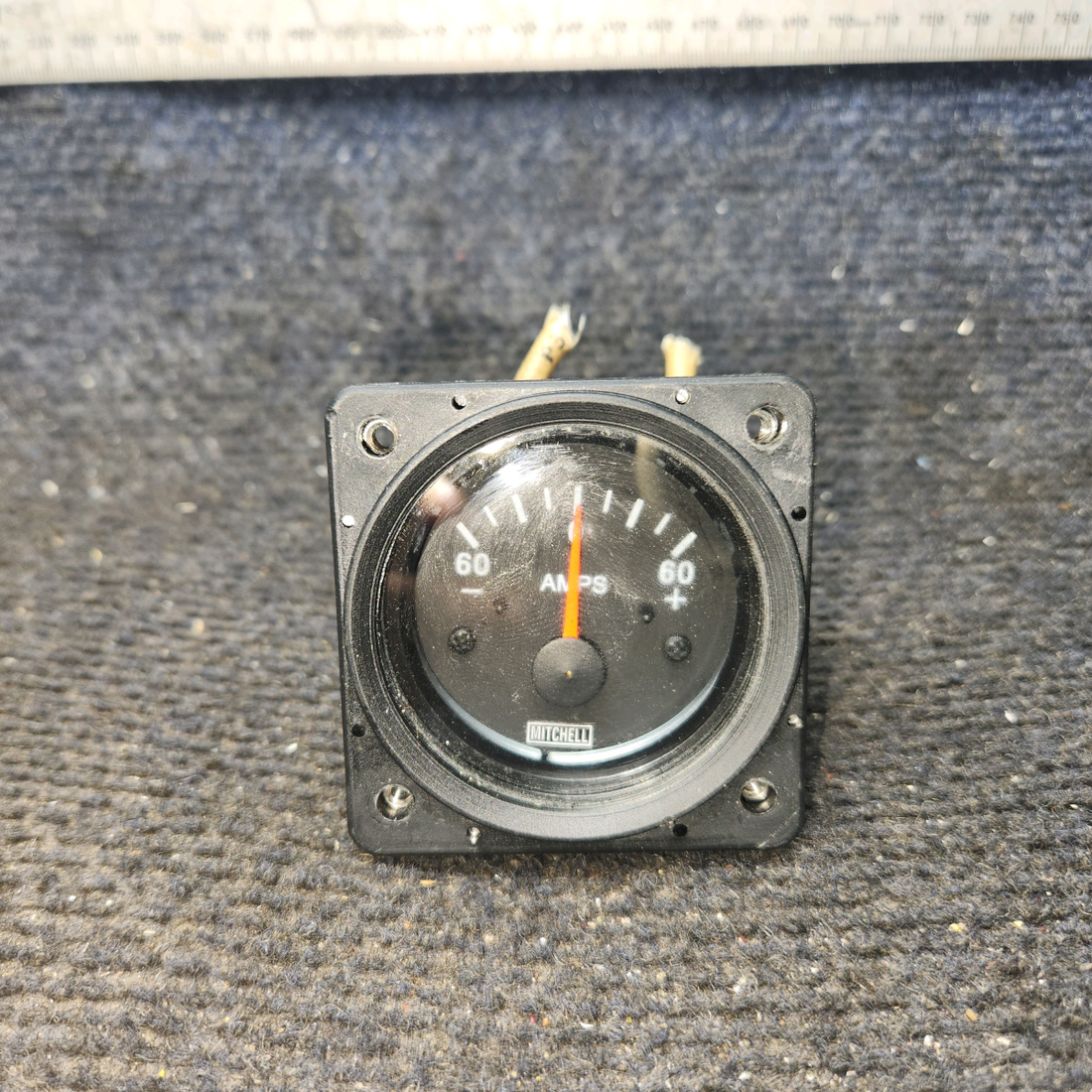 Used aircraft parts for sale, D1-211-5106 Mitchell Piper PA-28-140 Ammeter Amp Indicator Gauge
