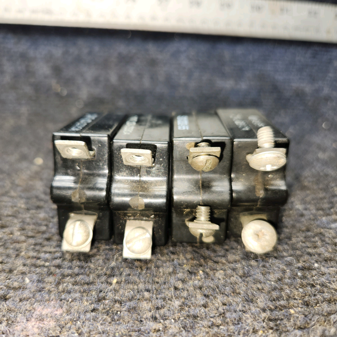 Used aircraft parts for sale, S1232-55, CB-2330A, CB-2315A, CB-2340A Cessna C175 Circuit Breaker Lot of Four(4) 15A/30A/40A/55A