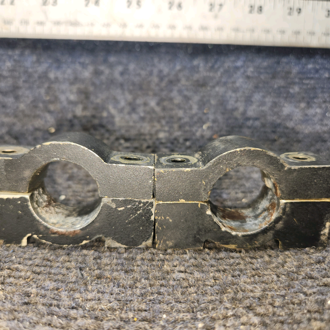 Used aircraft parts for sale, S1674-1 Cessna 172F Rudder Bar Bearing Support - Set of 2