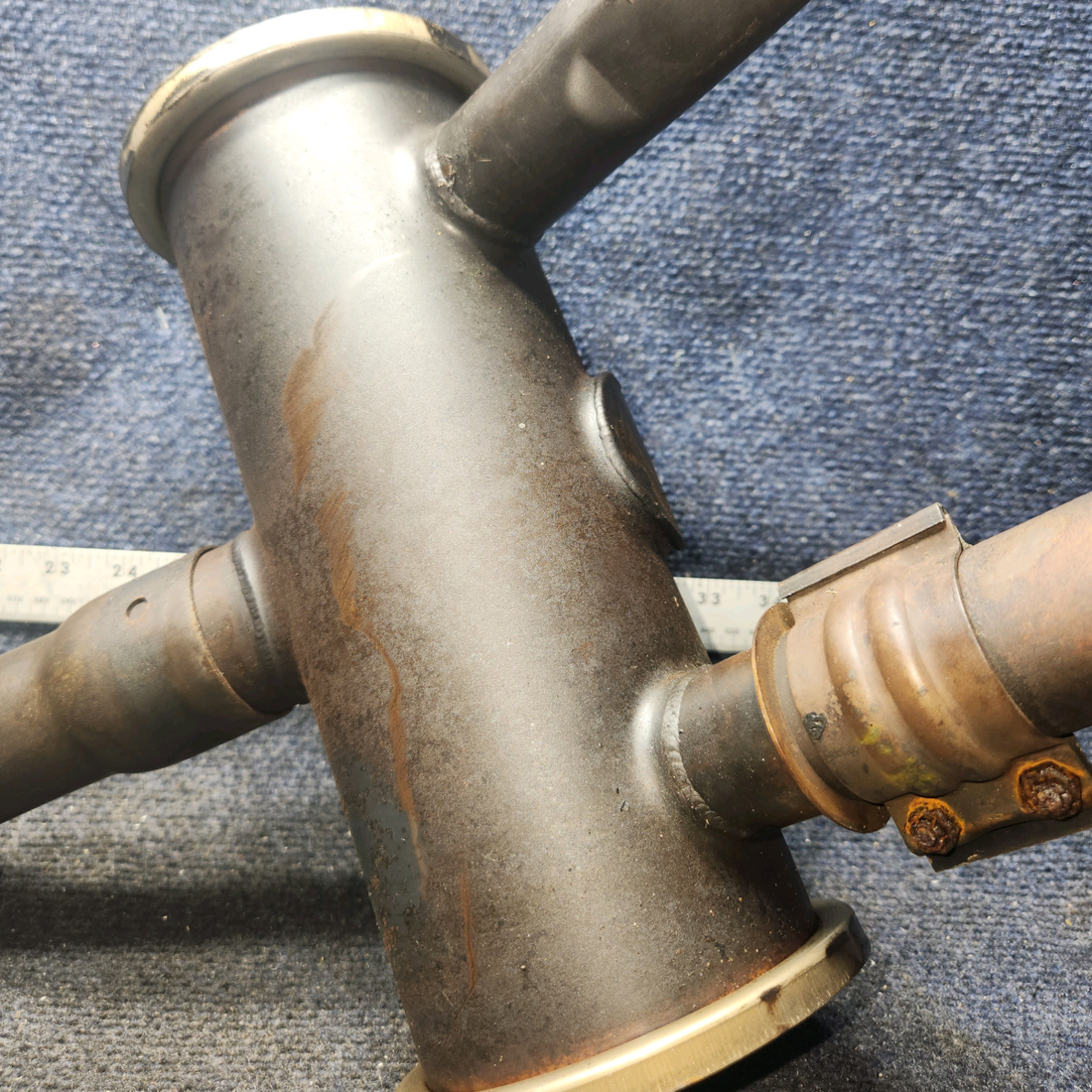 Used aircraft parts for sale, 0450400-26, 0450338-70 Continental O-200 Cessna C-150J Muffler and Stack Assy - RH