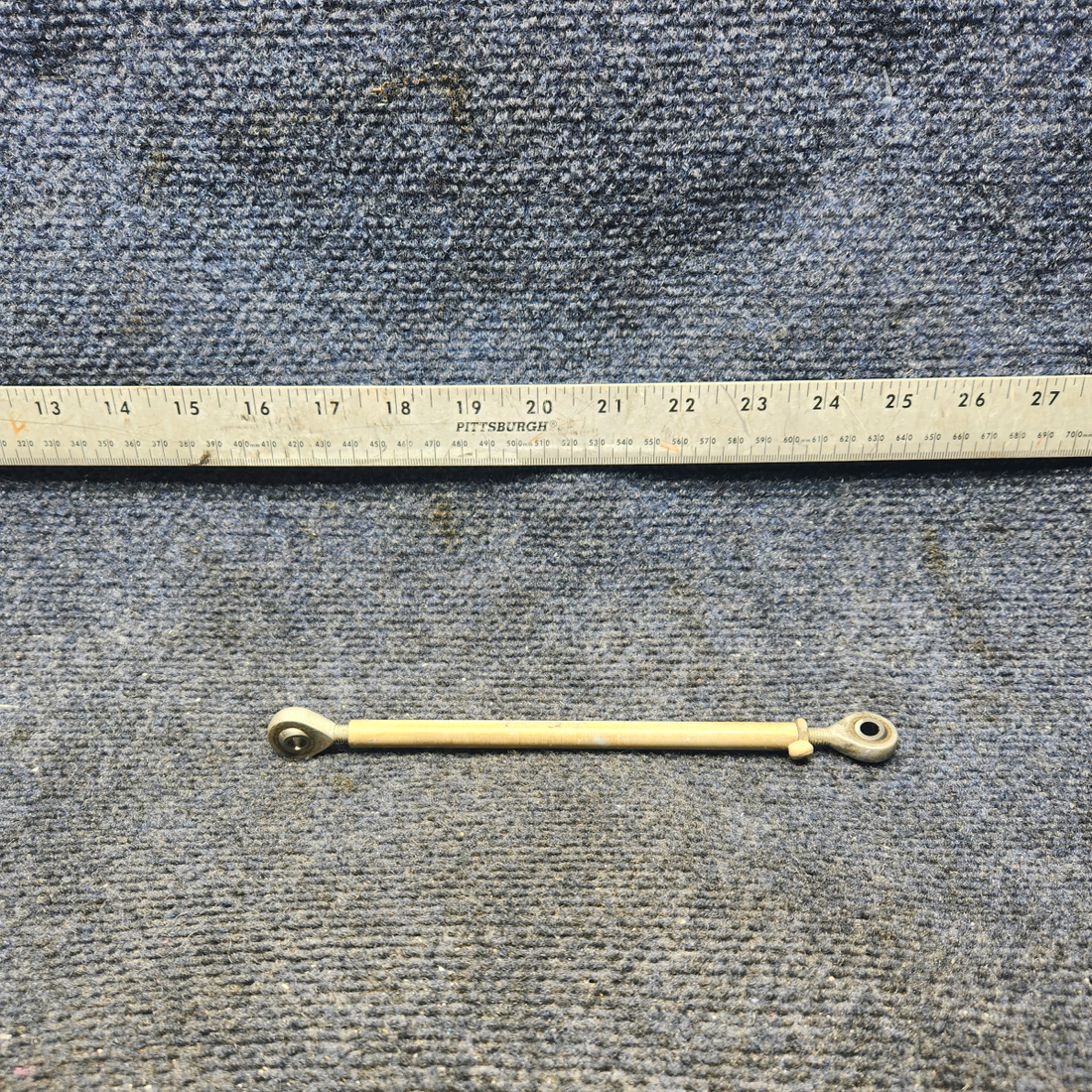 Used aircraft parts for sale, 169-524013-37 Beechcraft A23A Musketeer Custom III RUDDER PEDAL CONTROL ROD INTERCONNECT FWD