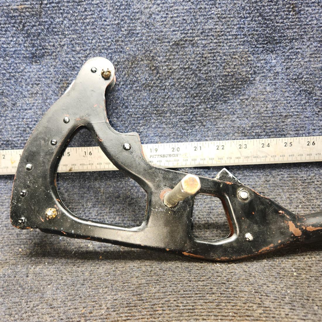Used aircraft parts for sale, 0510166-6, 0510171-1 Cessna 172E Flap Lever Assembly with Ratchet and Spacers