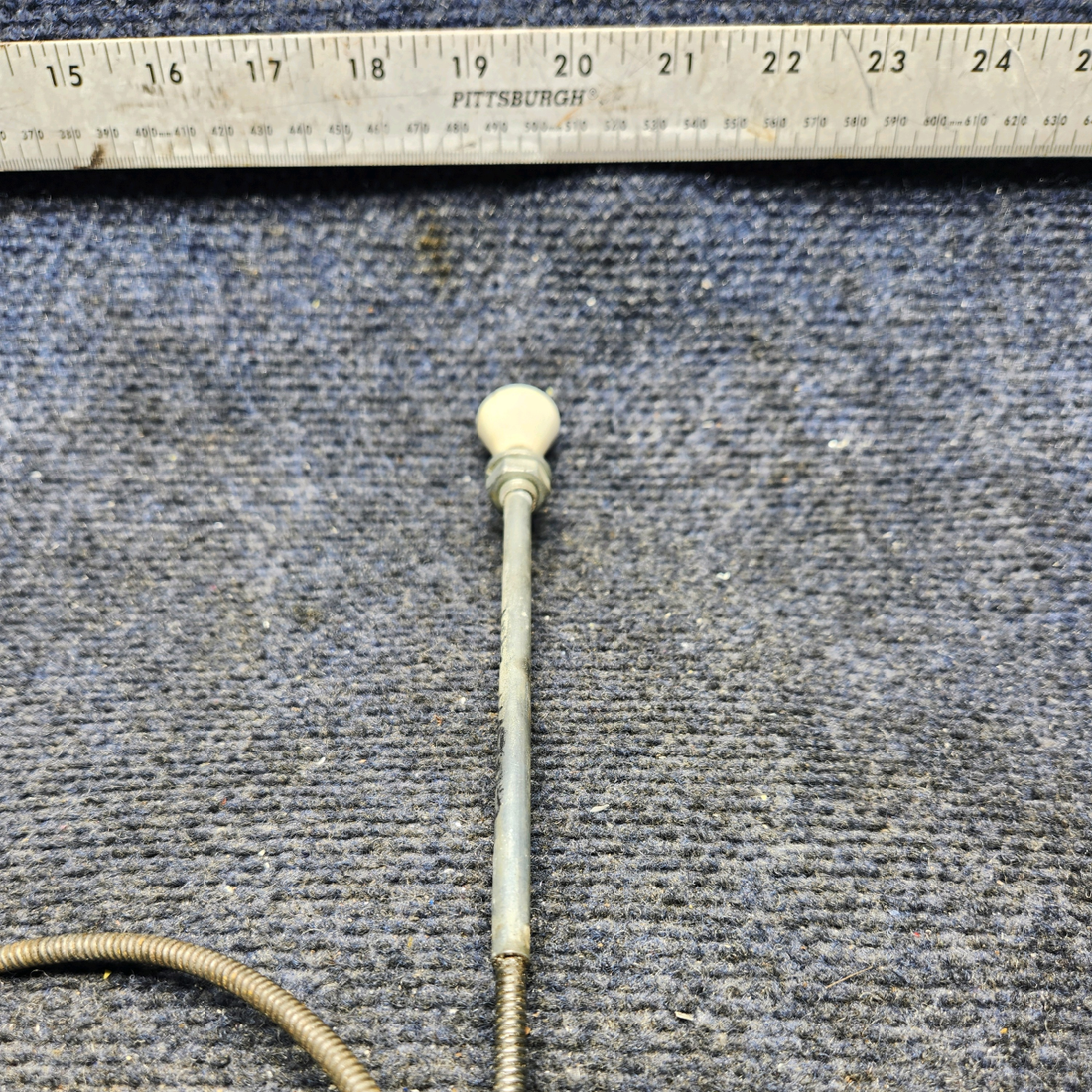 Used aircraft parts for sale, 169-380005-1 Beechcraft A23A Musketeer Custom III CABIN AIR CONTROL CABLE (LENGTH: 45-1/2”)