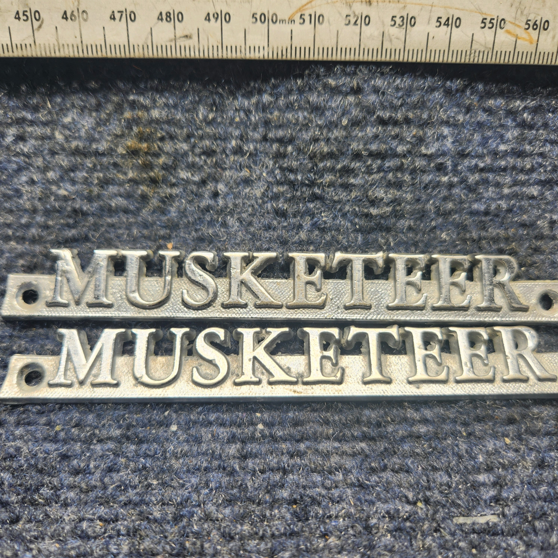 Used aircraft parts for sale, MUSKETEER EMBLEM "PRICE PER EACH" Beechcraft A23A Musketeer Custom III MUSKETEER EMBLEM