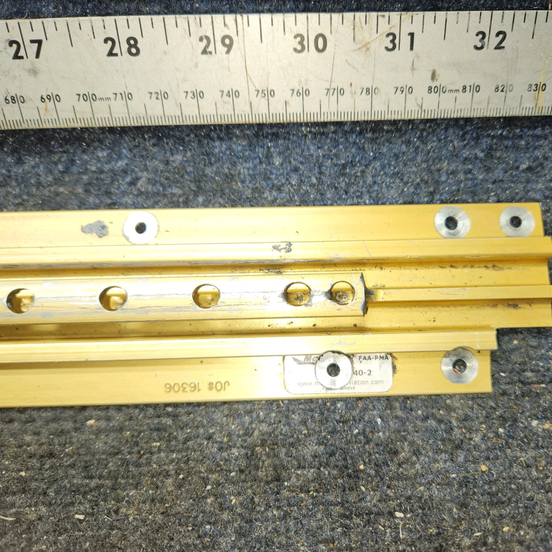 Used aircraft parts for sale, 0511240-2 McFarlane Aviation Cessna 172E Outboard Seat Rail LH