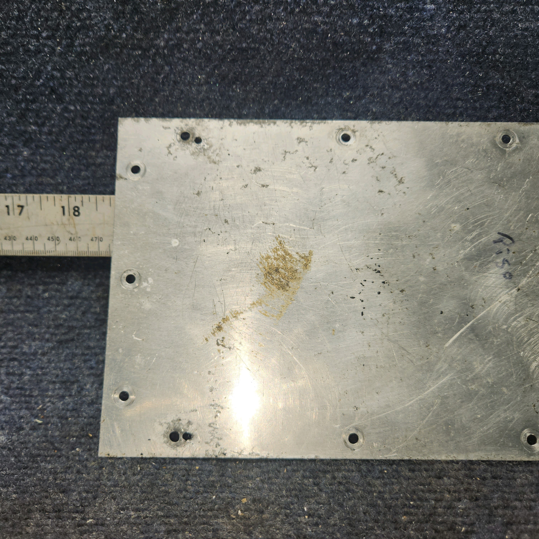 Used aircraft parts for sale, 63287-000 Piper PA28-140 Center Rear Top Tunnel Plate