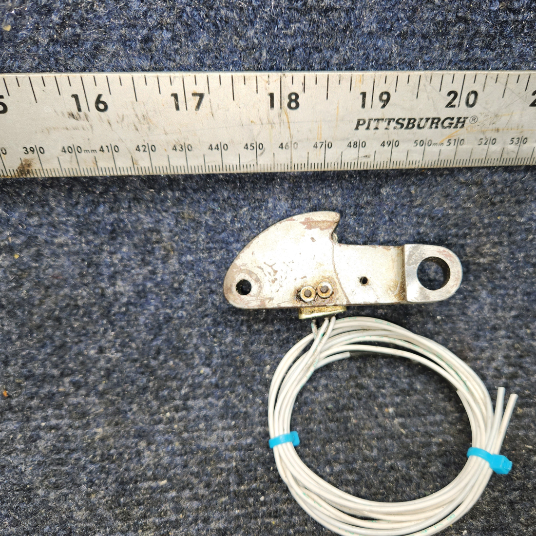 Used aircraft parts for sale, 169-820036-19 Beechcraft A24R Nose Gear Retract Hook W Micro switch